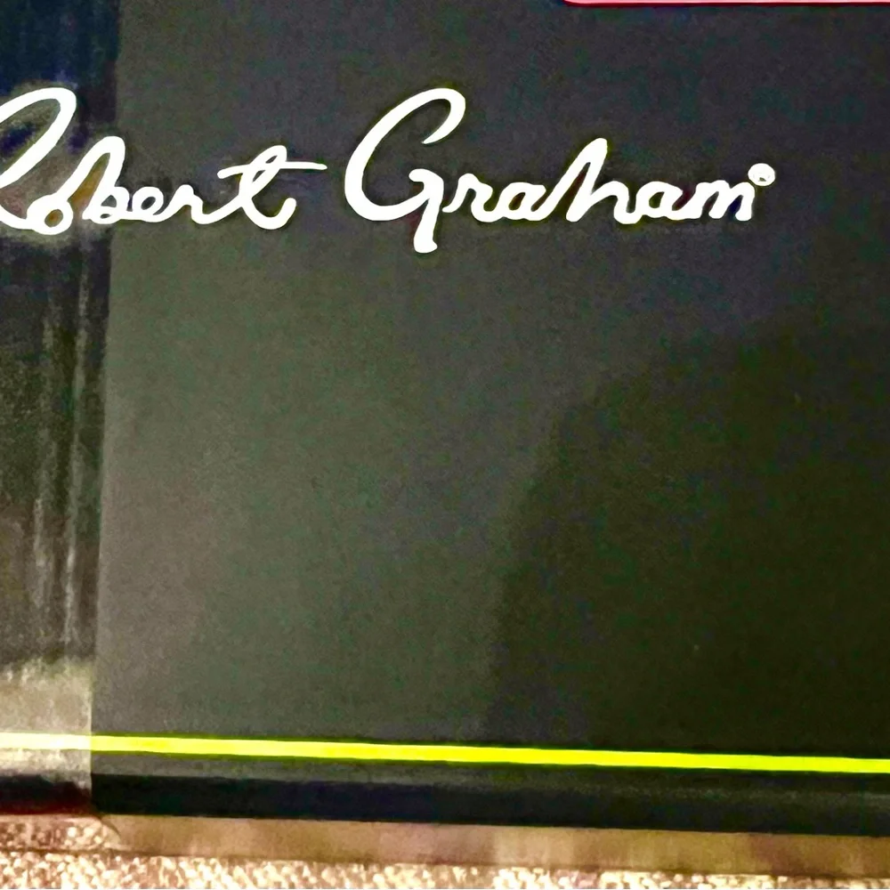 NEW Robert Graham Wallet Black Leather RFID Card Holder. Father's Day $78.00